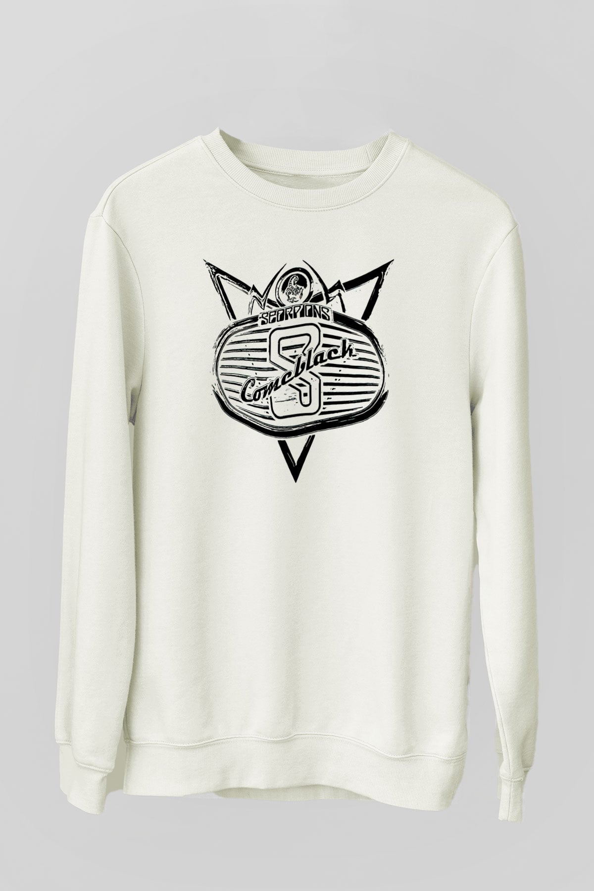 Scorpions Beyaz Unisex Sweatshirt
