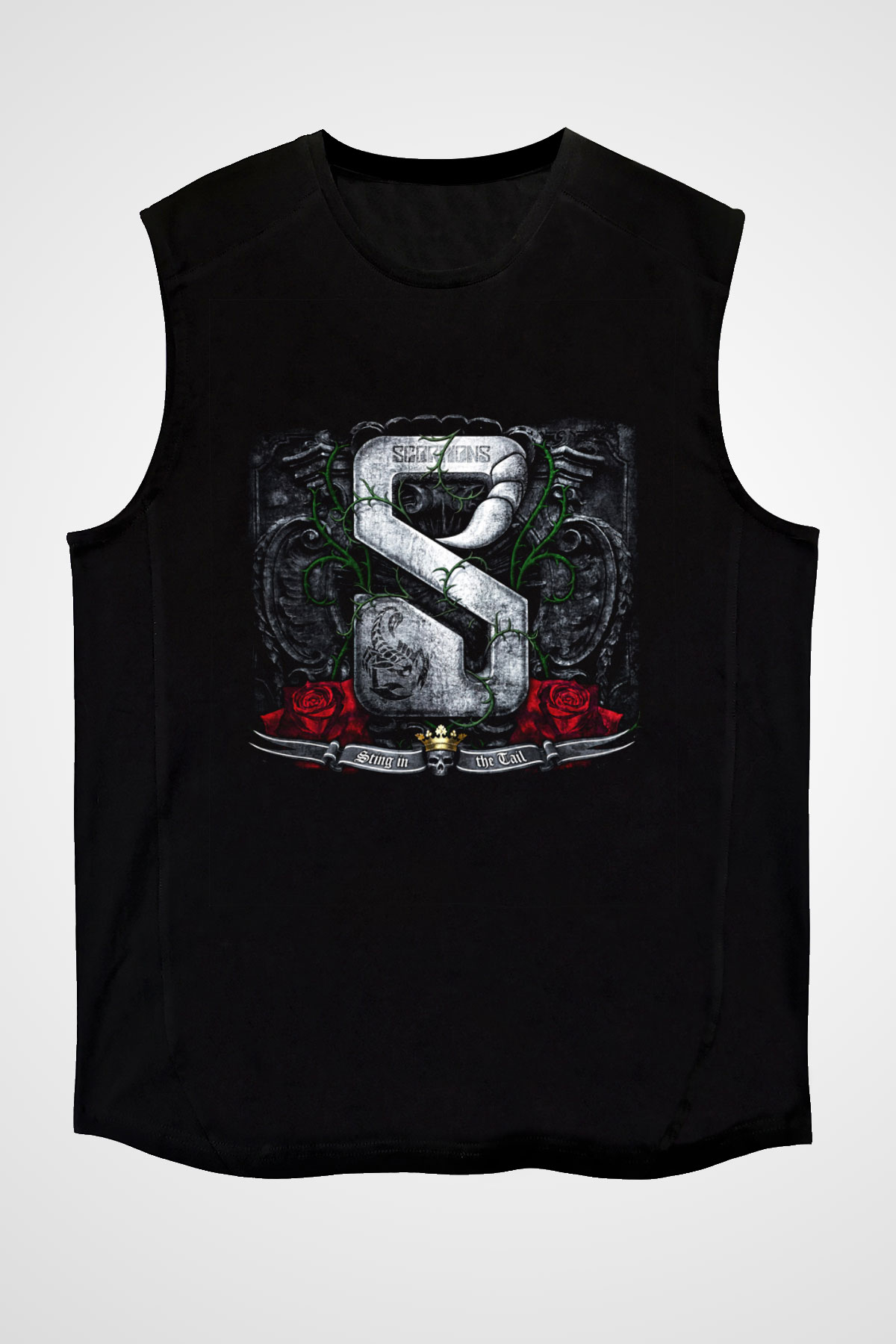 Scorpions Siyah Unisex Kolsuz Tişört