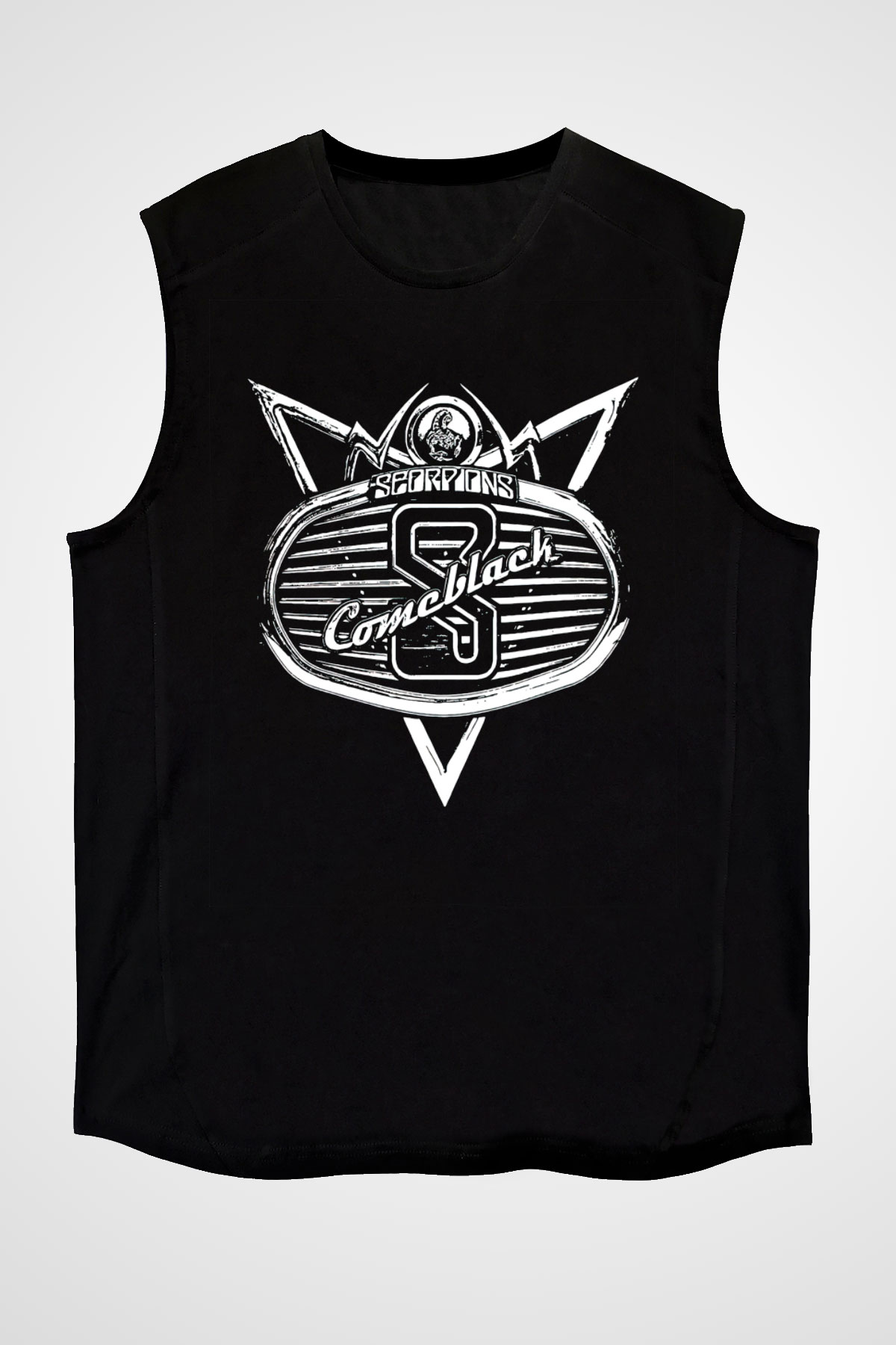 Scorpions Siyah Unisex Kolsuz Tişört
