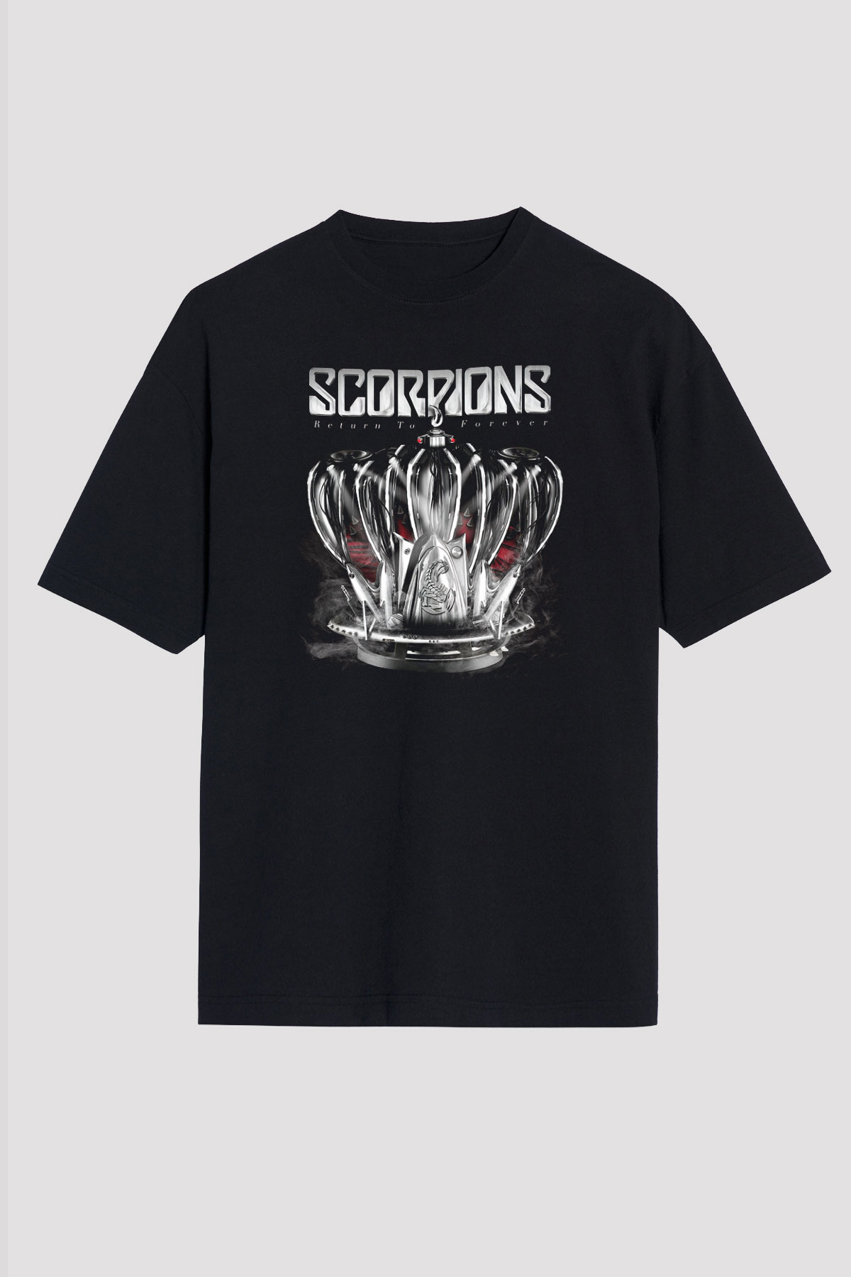 Scorpions Siyah Unisex Oversize Tişört T-Shirt