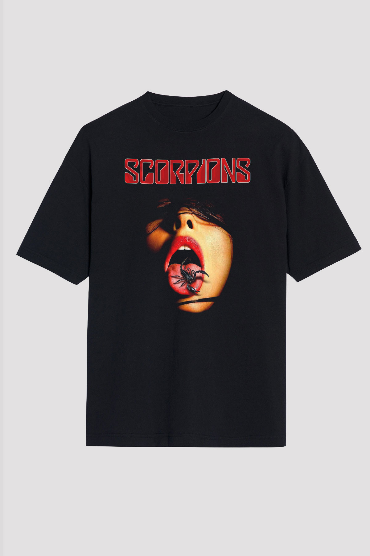 Scorpions Siyah Unisex Oversize Tişört T-Shirt