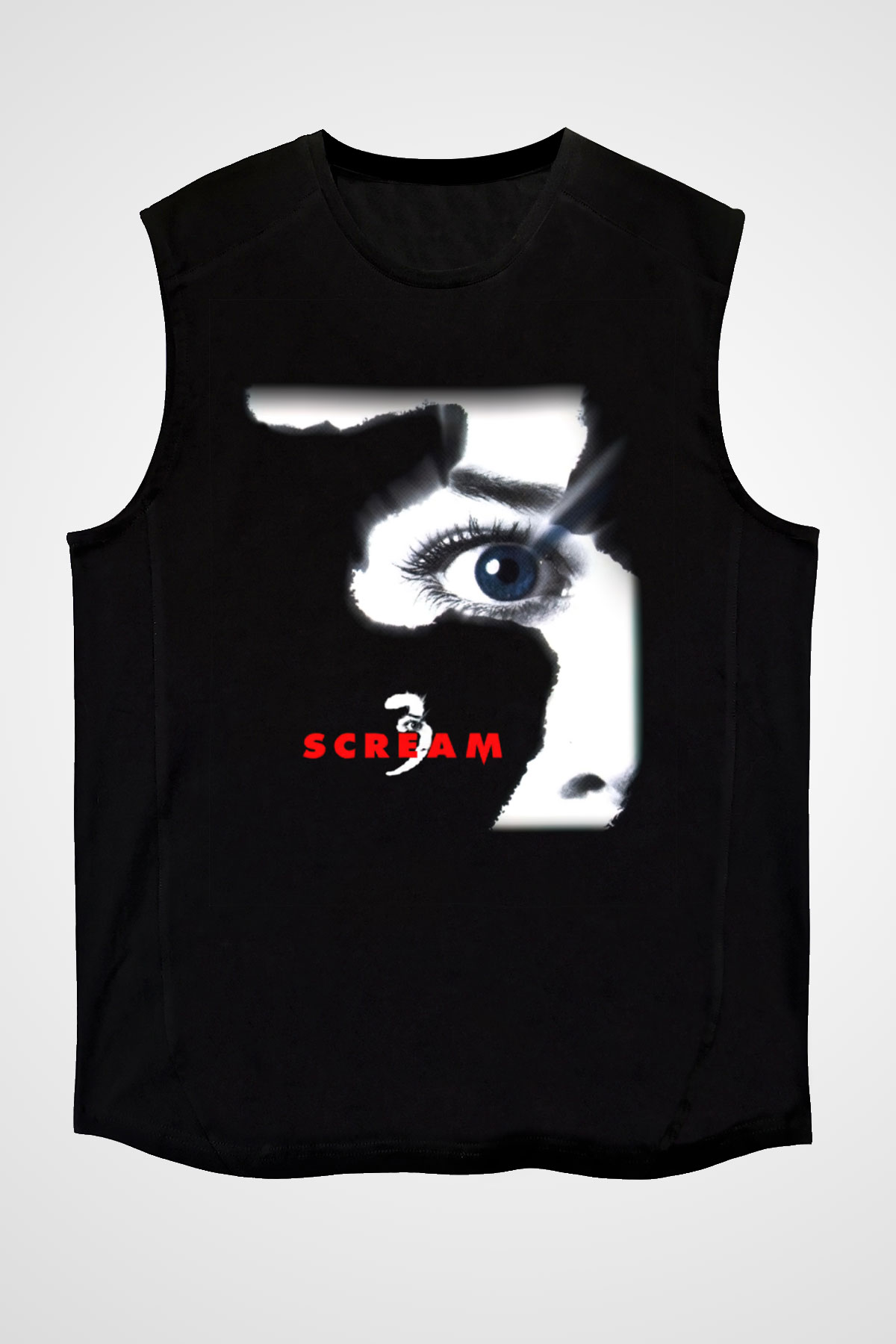 Scream Siyah Unisex Kolsuz Tişört
