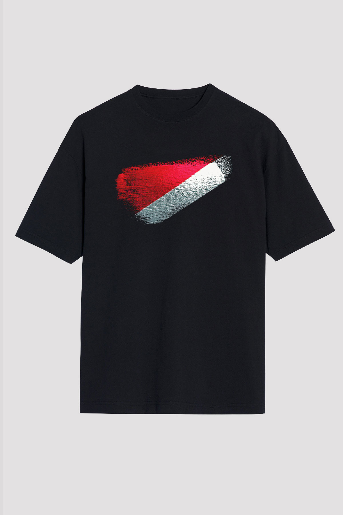 Sealand Prensliği - Principality Sealand Bayrağı Baskılı Unisex Siyah Oversize Tişört