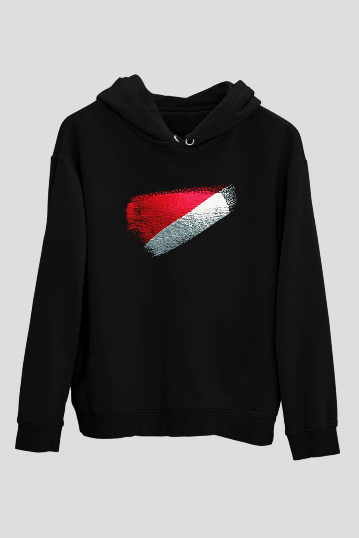 Sealand Prensliği - Principality Sealand Bayrağı Baskılı Unisex Siyah Kapüşonlu Sweatshirt