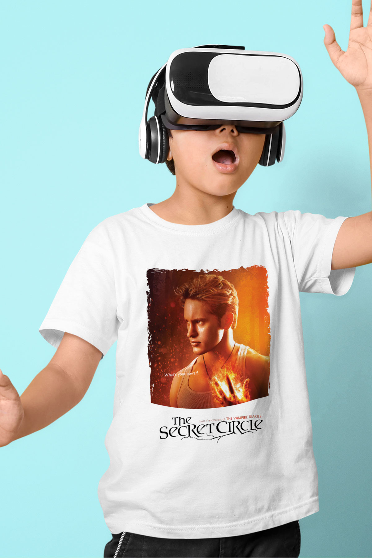 Secret Circle Beyaz Unisex Çocuk Tişört