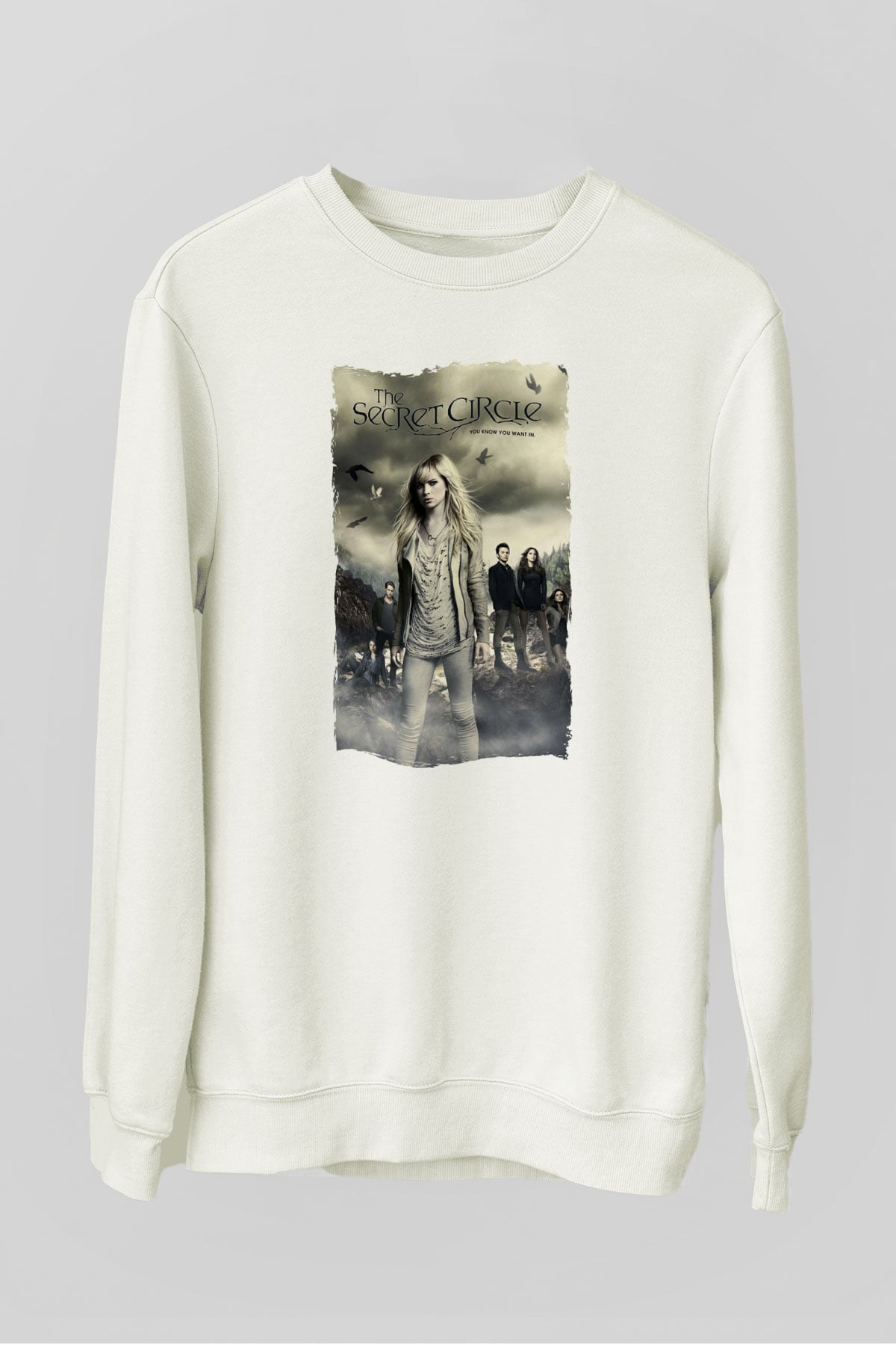 Secret Circle Beyaz Unisex Sweatshirt