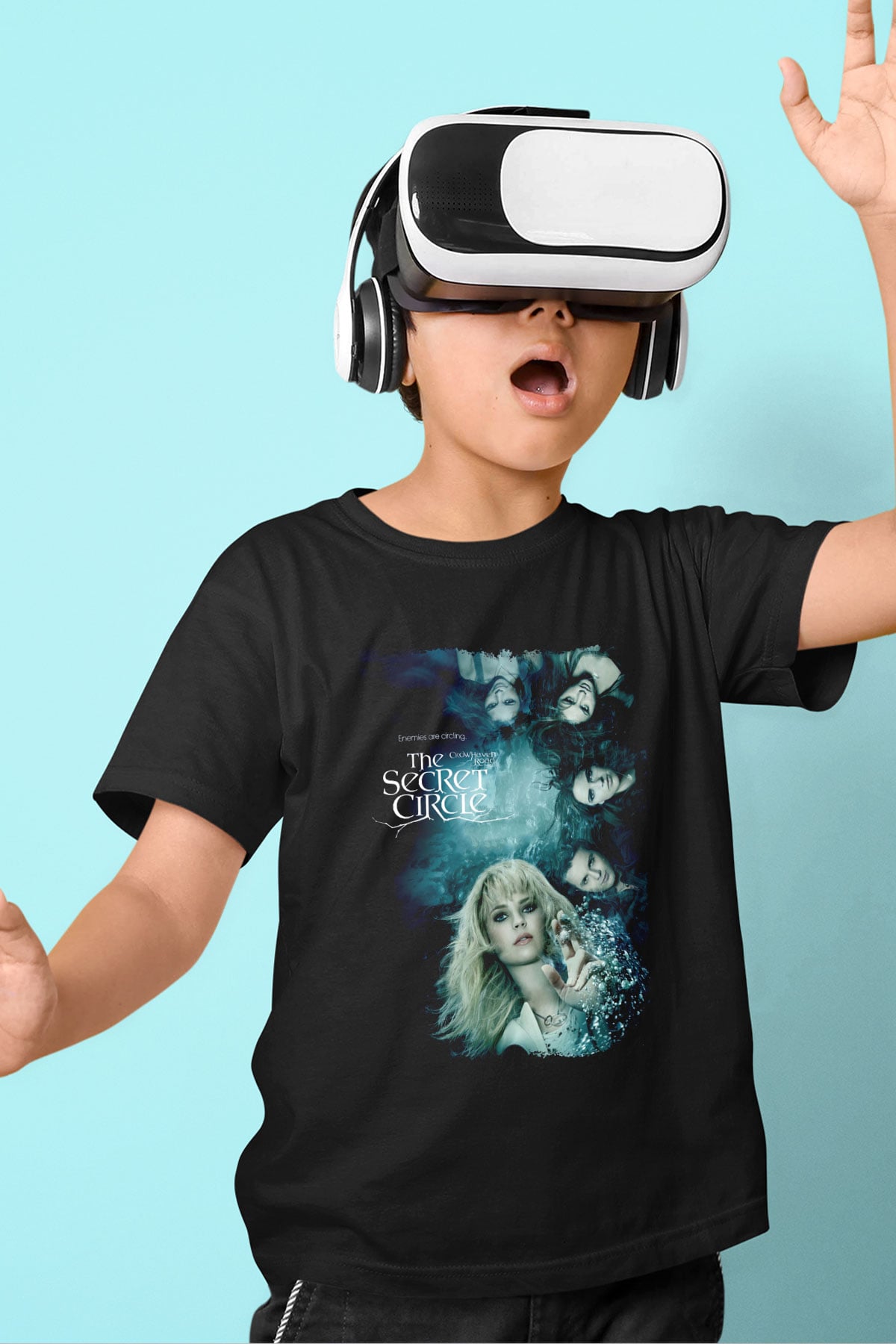 Secret Circle Siyah Unisex Çocuk Tişört