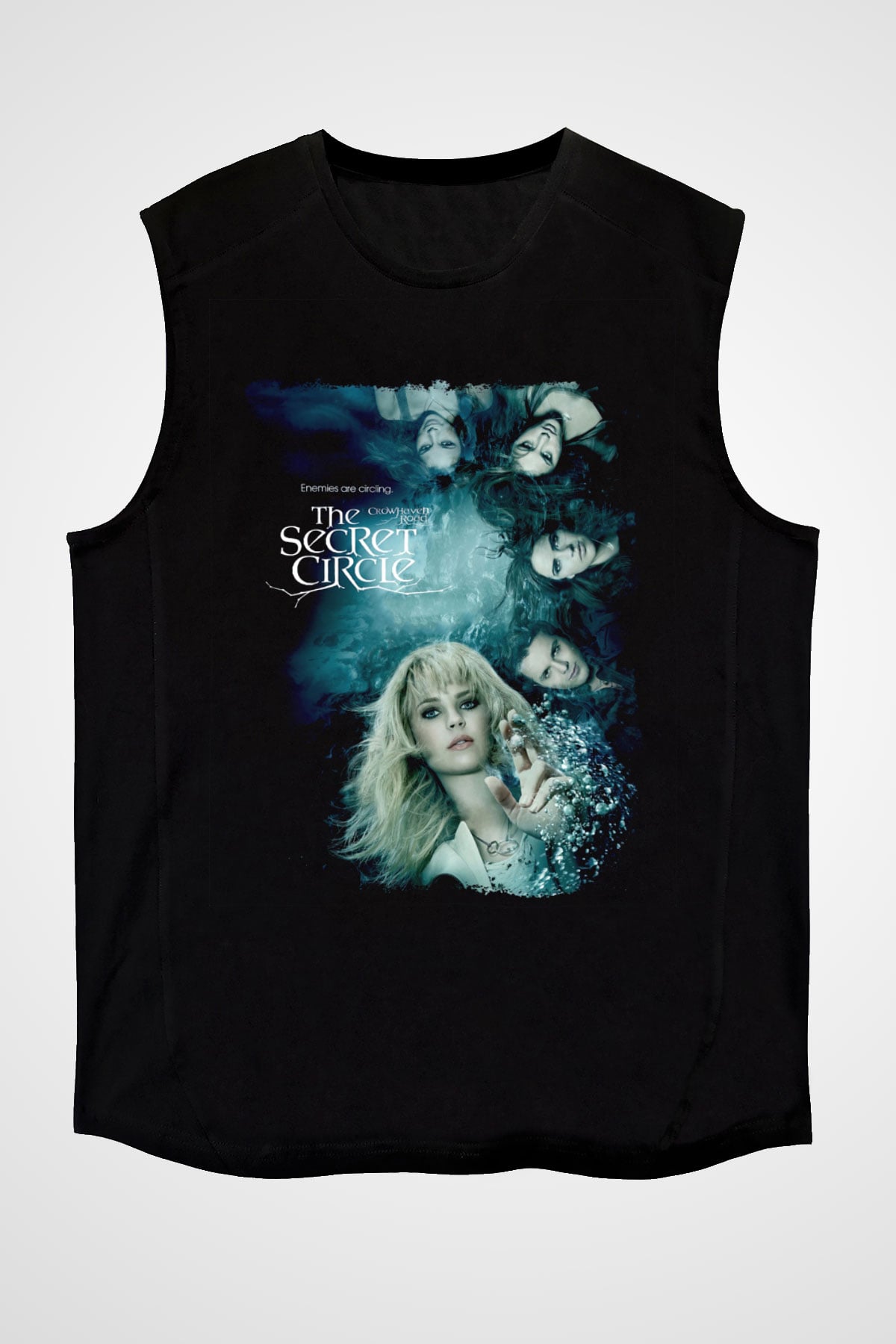Secret Circle Siyah Unisex Kolsuz Tişört