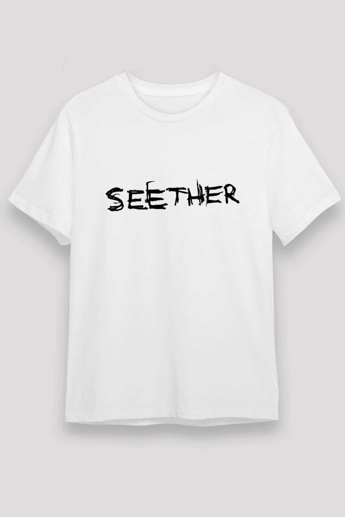 Seether Beyaz Unisex Tişört T-Shirt - TişörtFabrikası