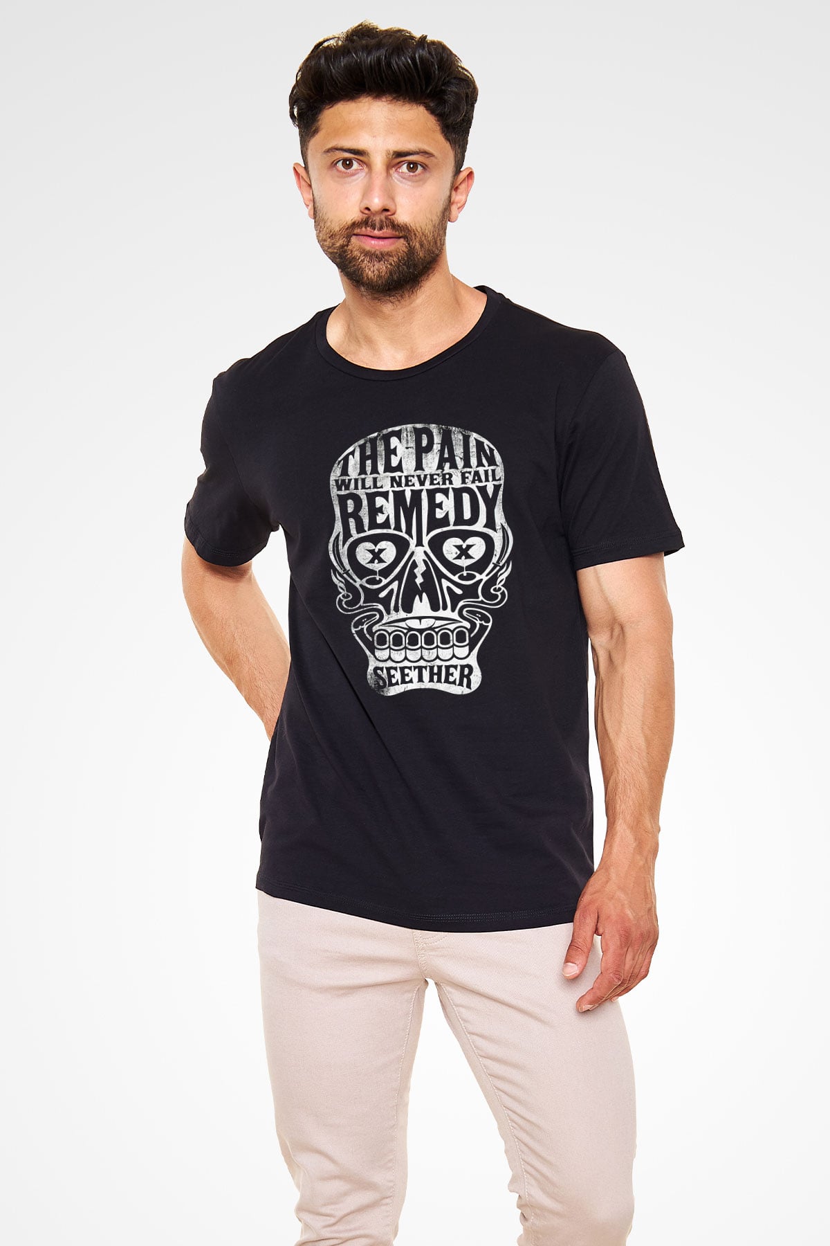 Seether Siyah Unisex Tişört T-Shirt - TişörtFabrikası