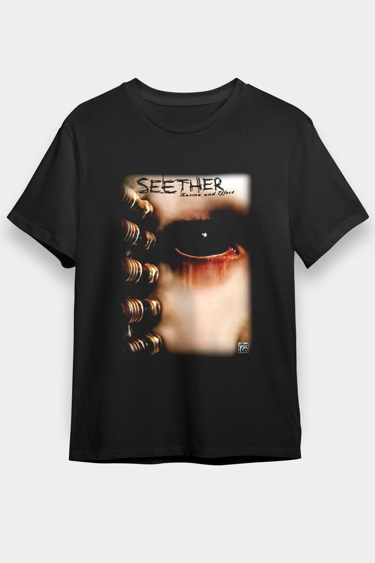 Seether Siyah Unisex Tişört T-Shirt - TişörtFabrikası