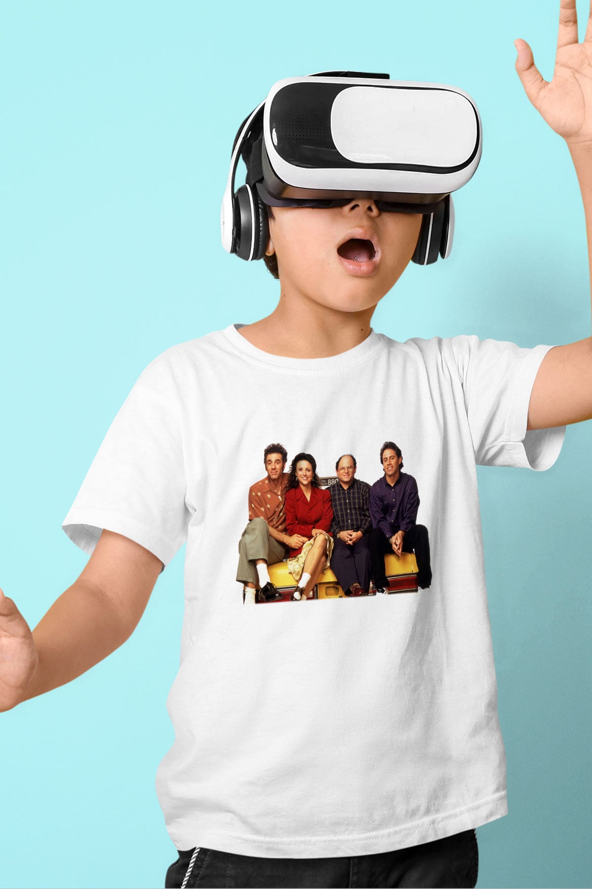 Seinfeld Baskılı Beyaz Unisex Çocuk Tişört