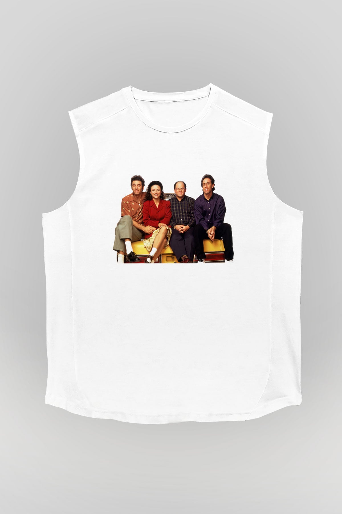 Seinfeld Beyaz Unisex Kolsuz Tişört
