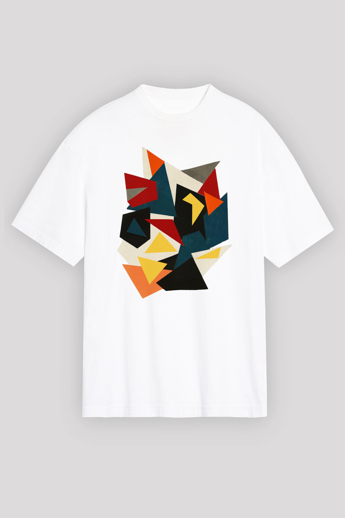 Şekil Beyaz Unisex Oversize Tişört T-Shirt