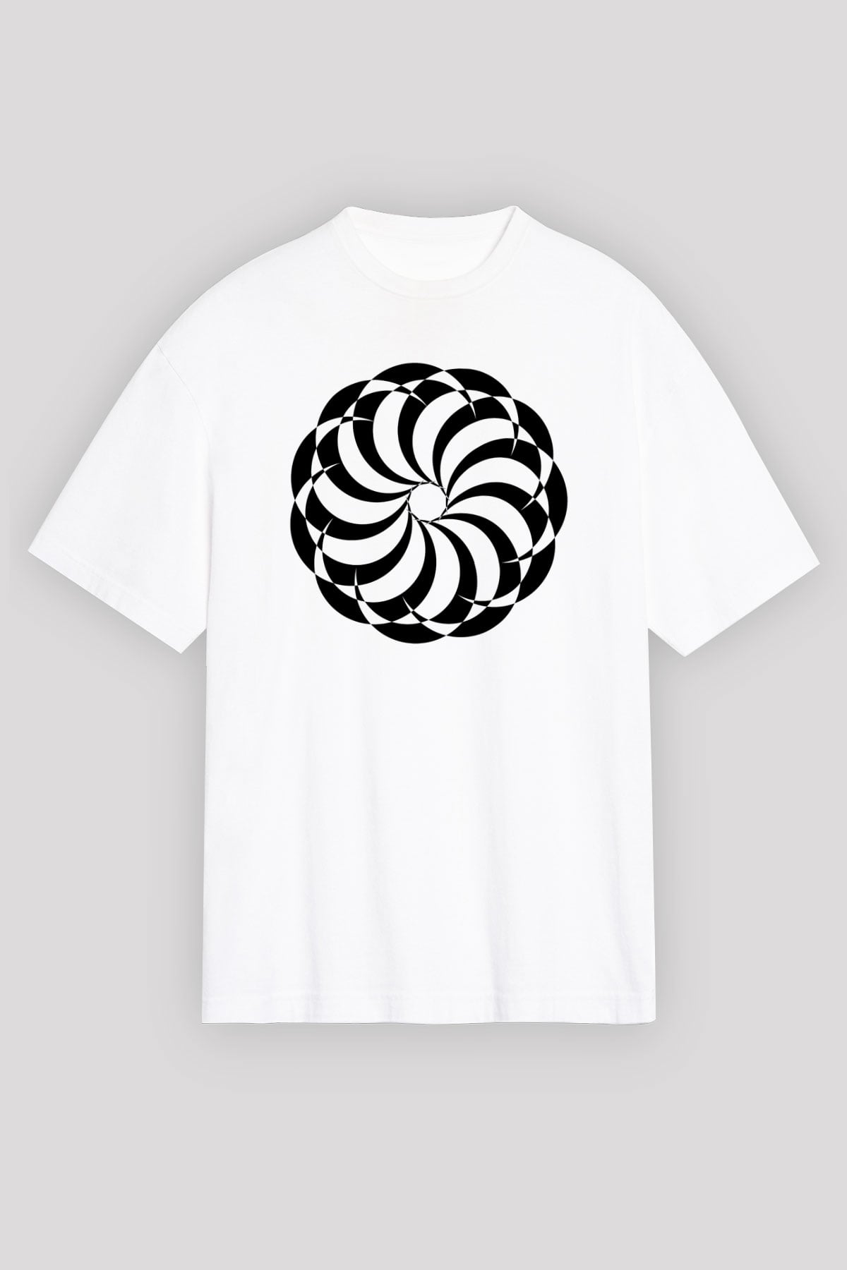 Şekil Beyaz Unisex Oversize Tişört T-Shirt