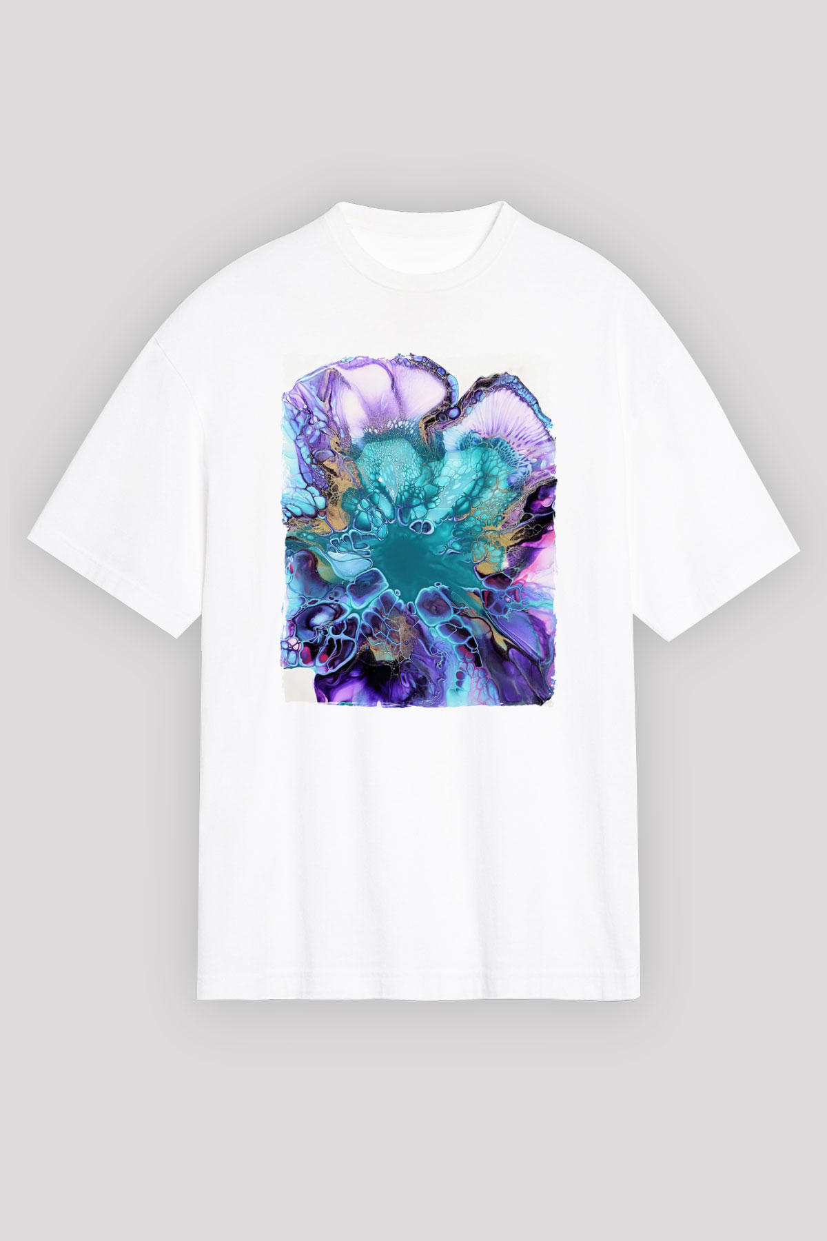 Şekil Beyaz Oversize Tişört Oversize T-shirt - TişörtFabrikası
