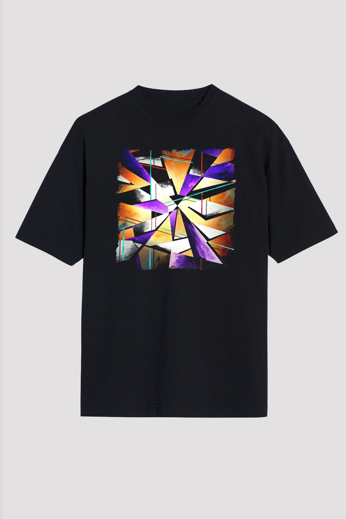 Şekil Siyah Oversize Tişört Oversize T-shirt - TişörtFabrikası