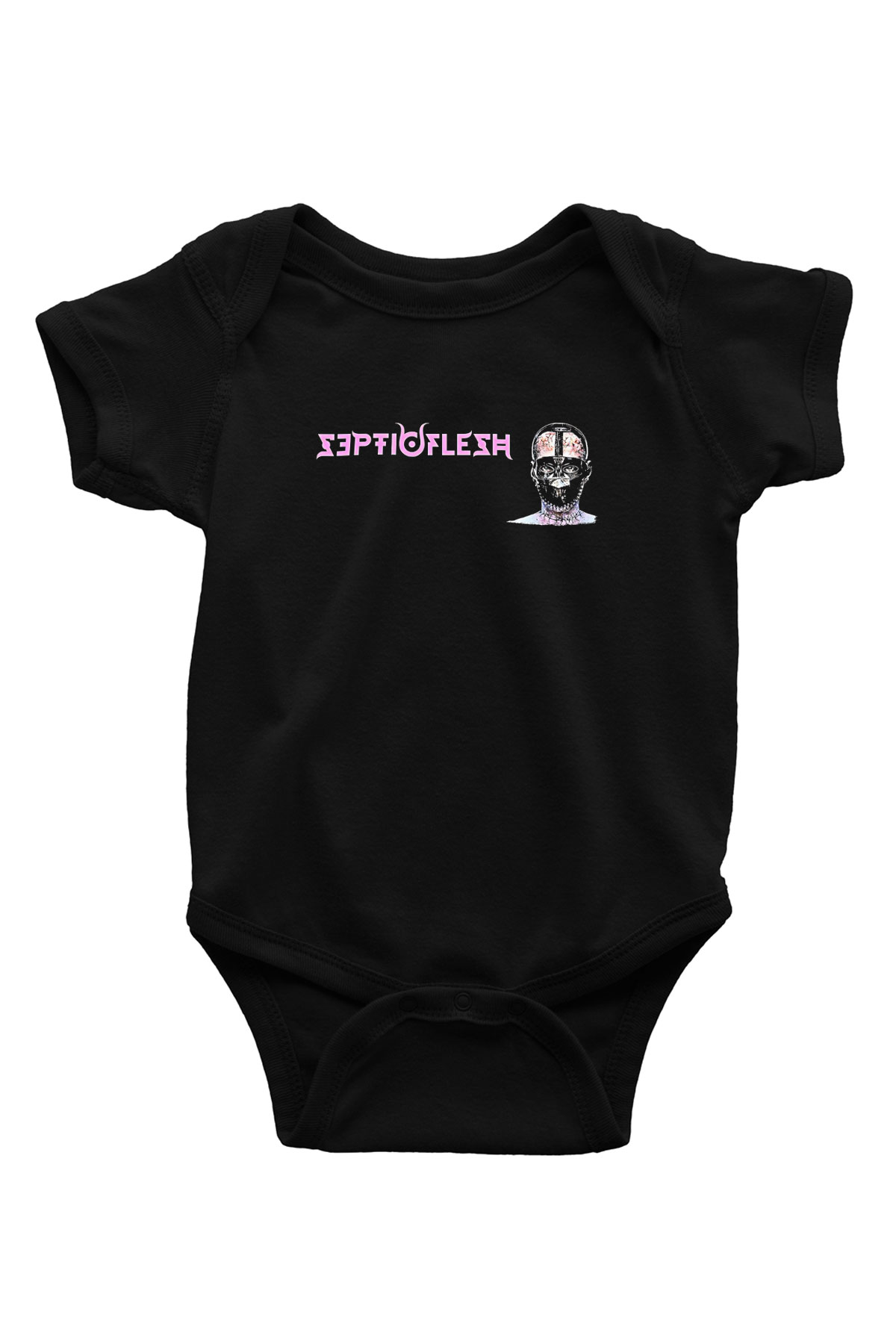Septicflesh Baskılı Unisex Siyah Bebek Body - Zıbın