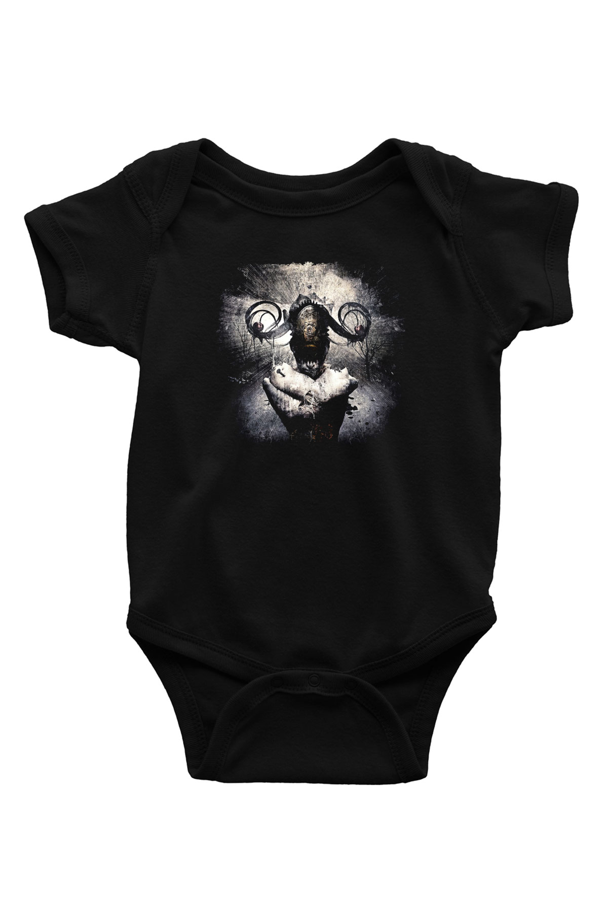 Septicflesh Baskılı Unisex Siyah Bebek Body - Zıbın
