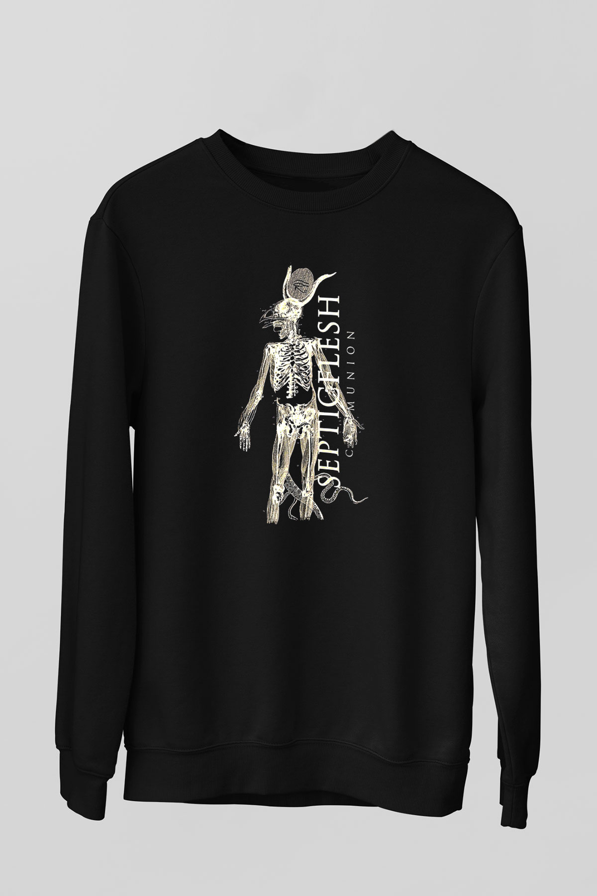 Septicflesh Baskılı Unisex Siyah Sweatshirt