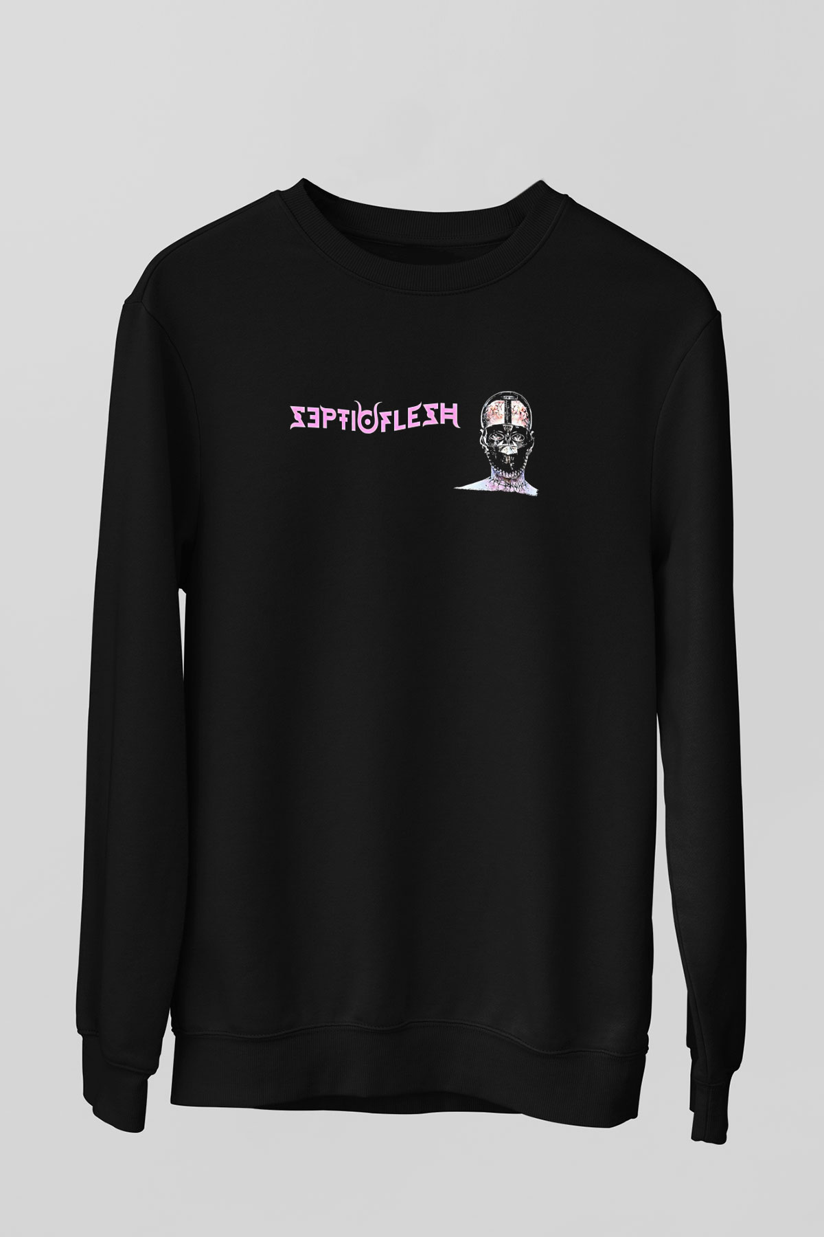 Septicflesh Baskılı Unisex Siyah Sweatshirt