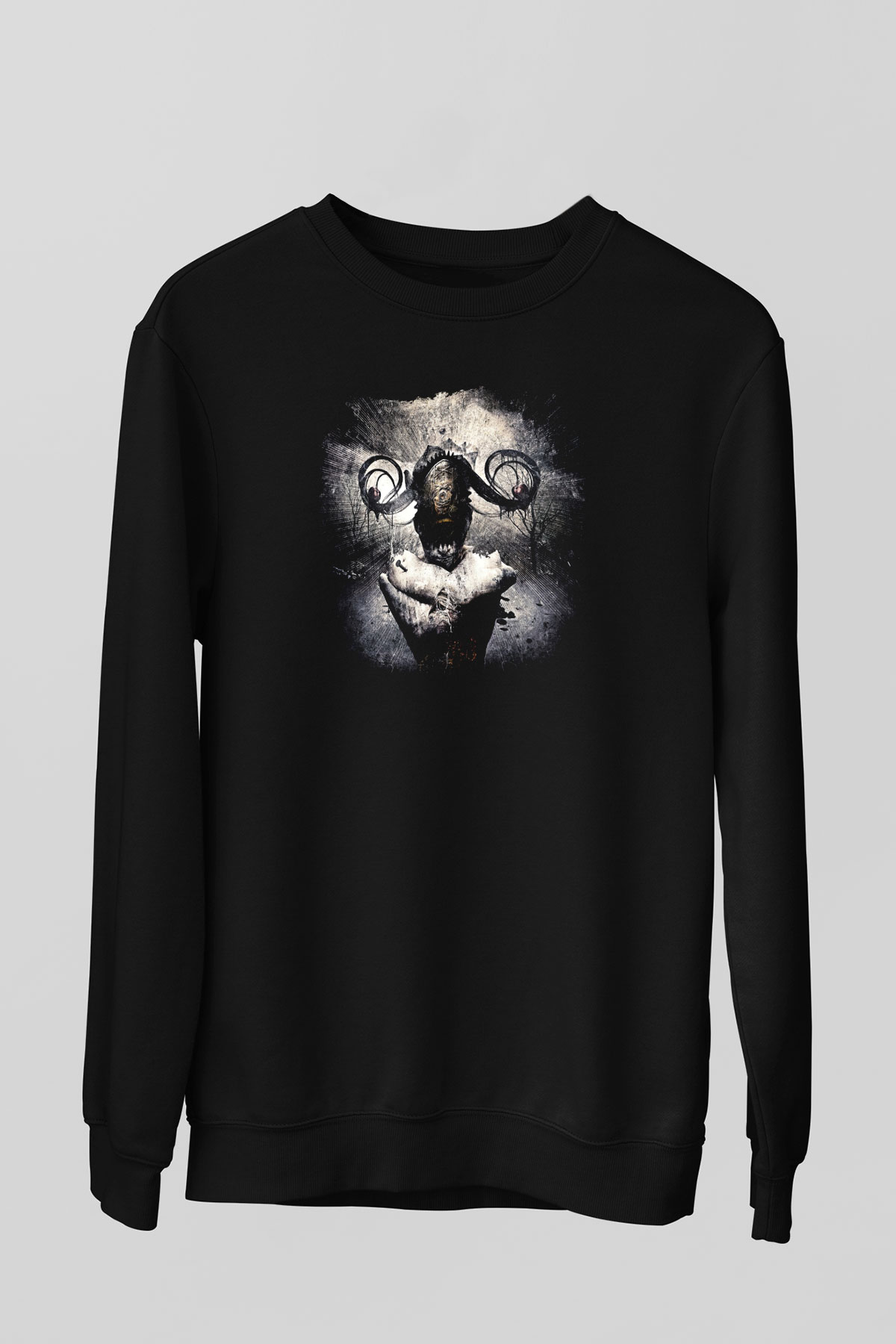 Septicflesh Baskılı Unisex Siyah Sweatshirt