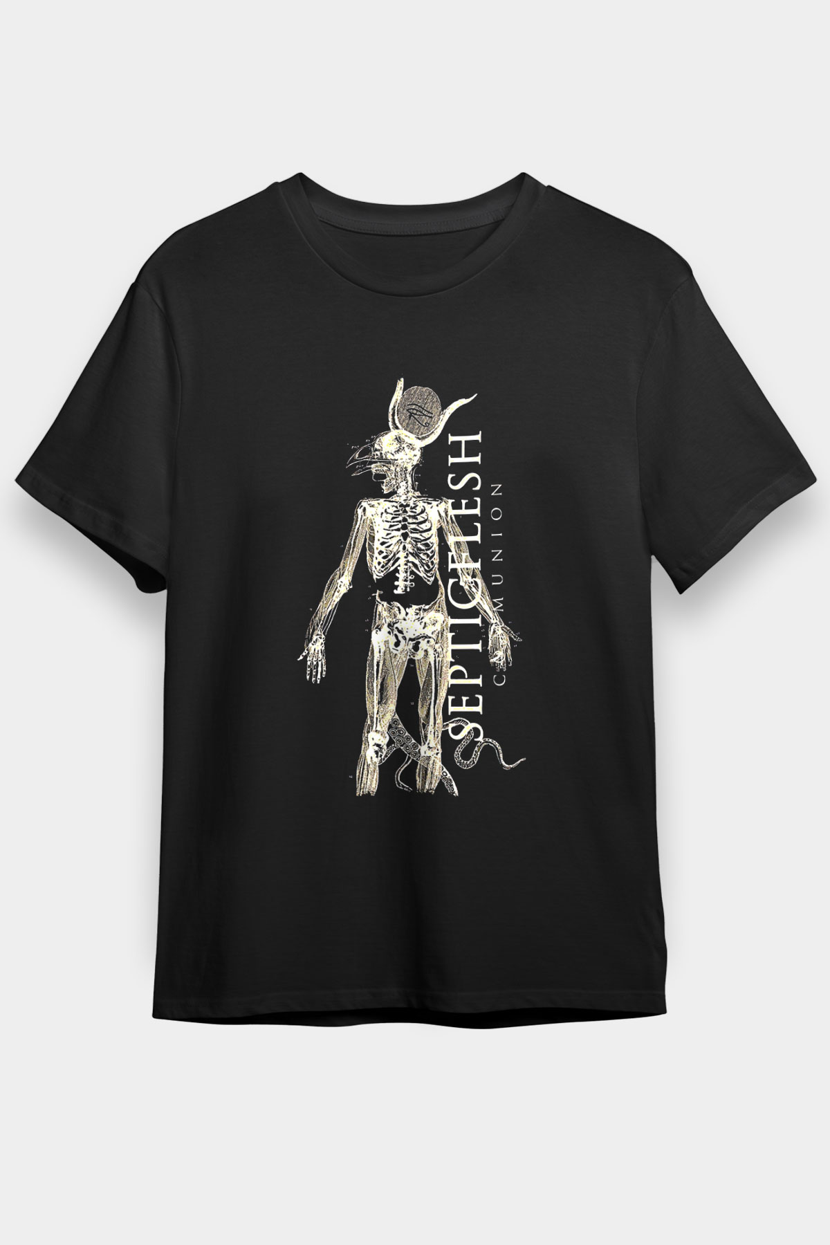 Septicflesh Baskılı Unisex Siyah Tişört - Tshirt