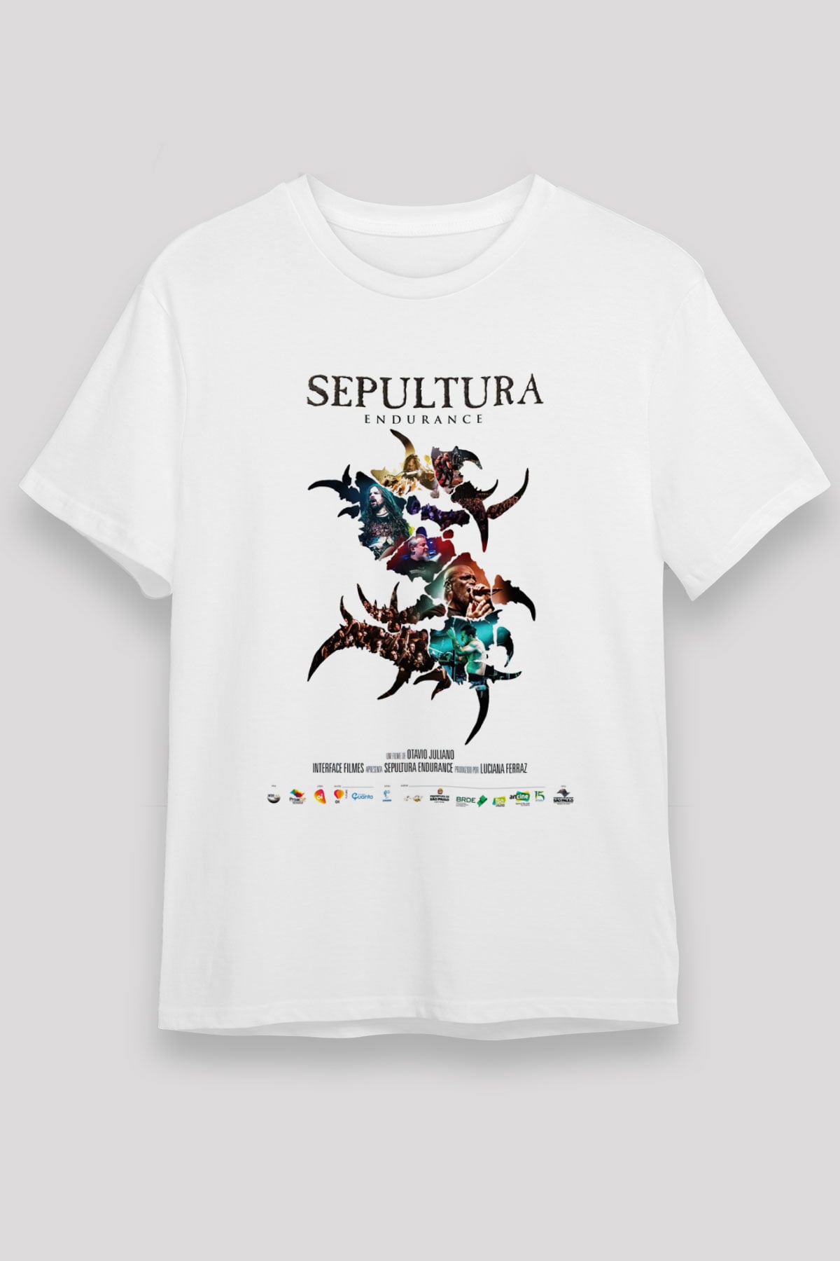 Sepultura Beyaz Unisex Tişört T-Shirt - TişörtFabrikası