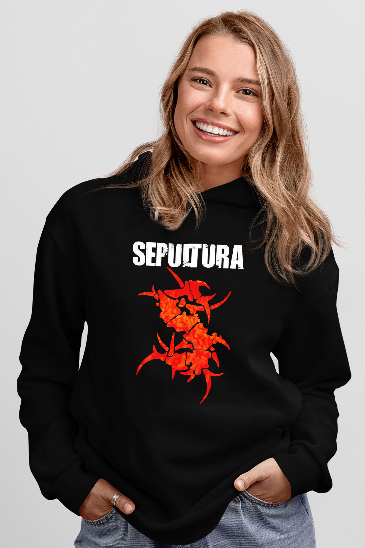 Sepultura Siyah Unisex Kapşonlu Sweatshirt