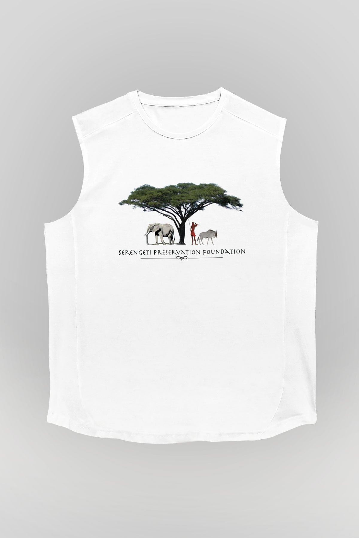 Serengeti Milli Park Beyaz Unisex Kolsuz Tişört