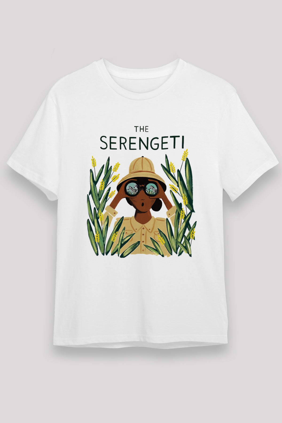 Serengeti Milli Park Beyaz Unisex Tişört T-Shirt - TişörtFabrikası