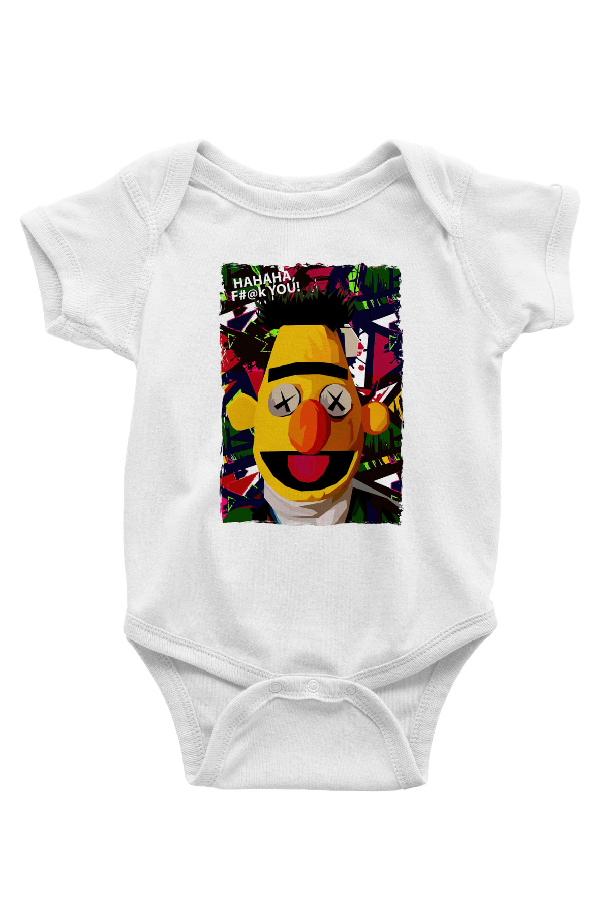 Sesame Street Susam Sokağı Beyaz Bebek Body - Zıbın