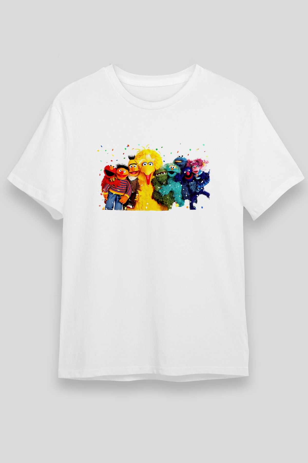 Sesame Street Susam Sokağı Beyaz Unisex Tişört