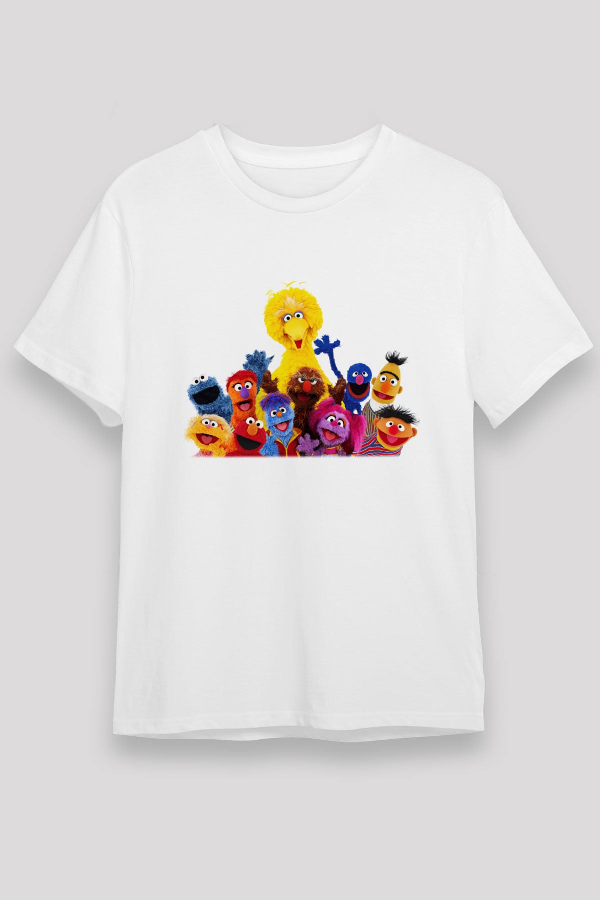 Sesame Street Susam Sokağı Beyaz Unisex Tişört