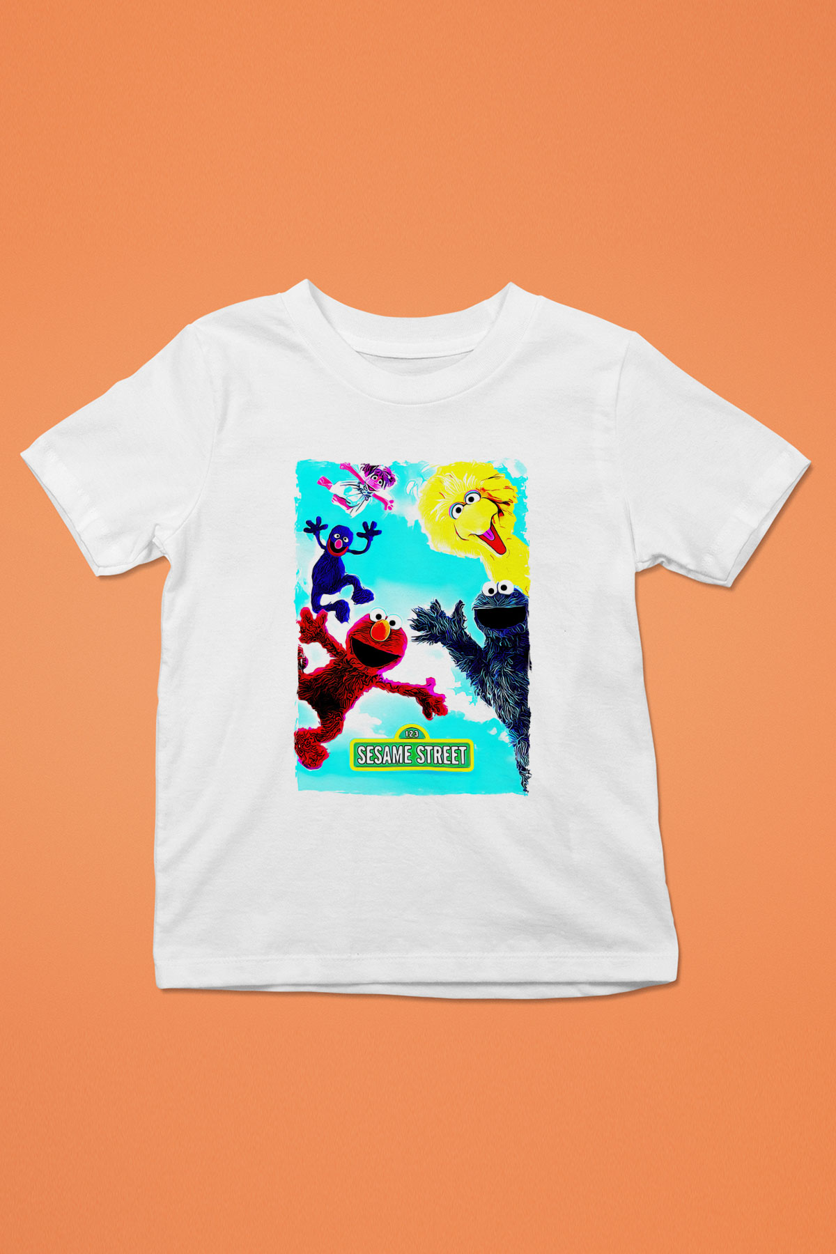 Sesame Street Susam Sokağı Beyaz Unisex  Çocuk Tişört