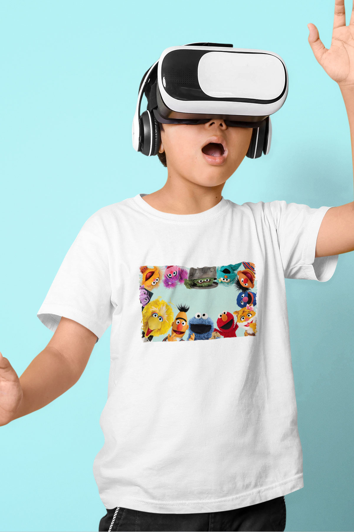 Sesame Street Susam Sokağı Beyaz Unisex  Çocuk Tişört