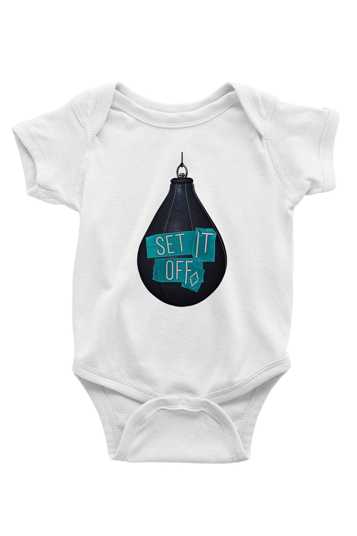 Set it off  Baskılı Beyaz Unisex Bebek Body - Zıbın