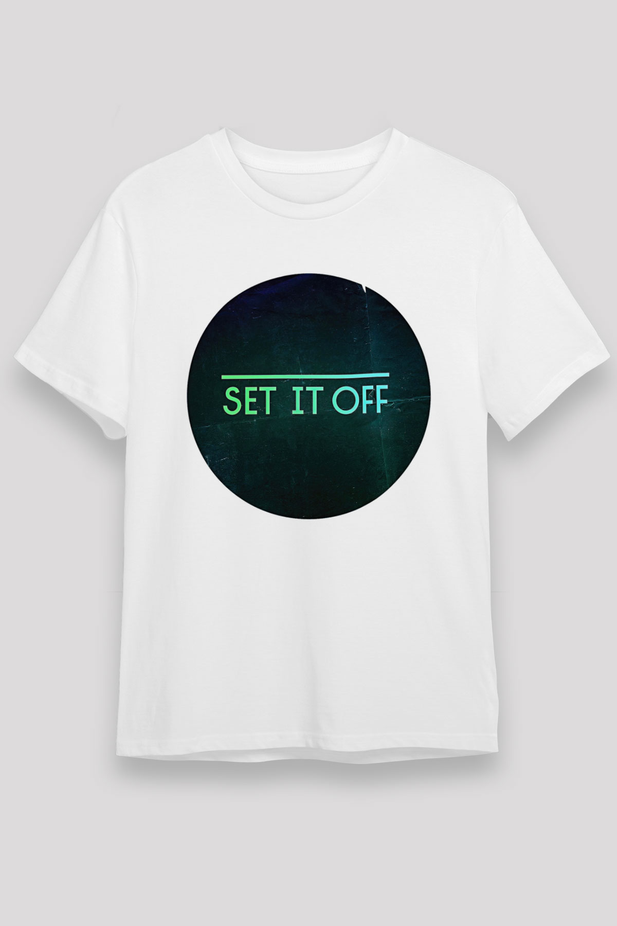 Set it off  Baskılı Unisex Beyaz Tişört - Tshirt
