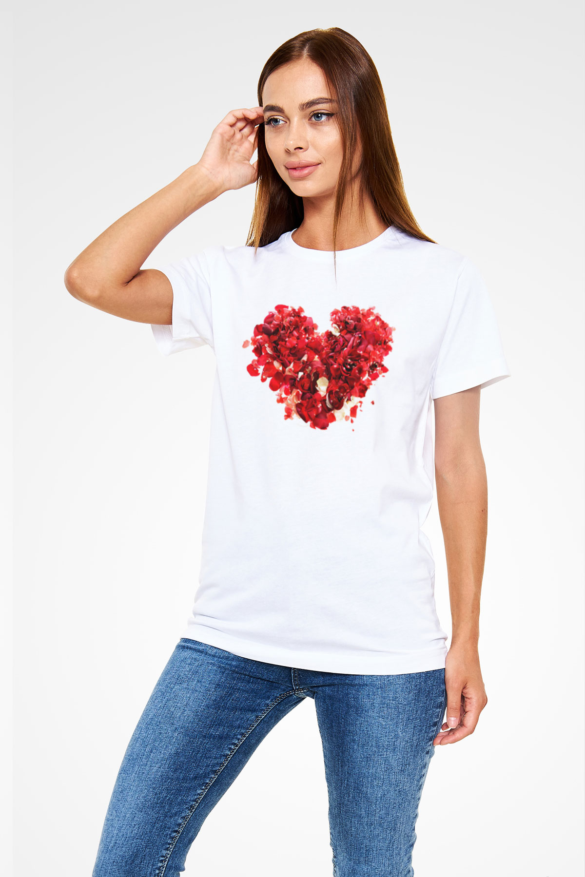 Sevgililer Günü Beyaz Unisex Tişört T-Shirt - TişörtFabrikası