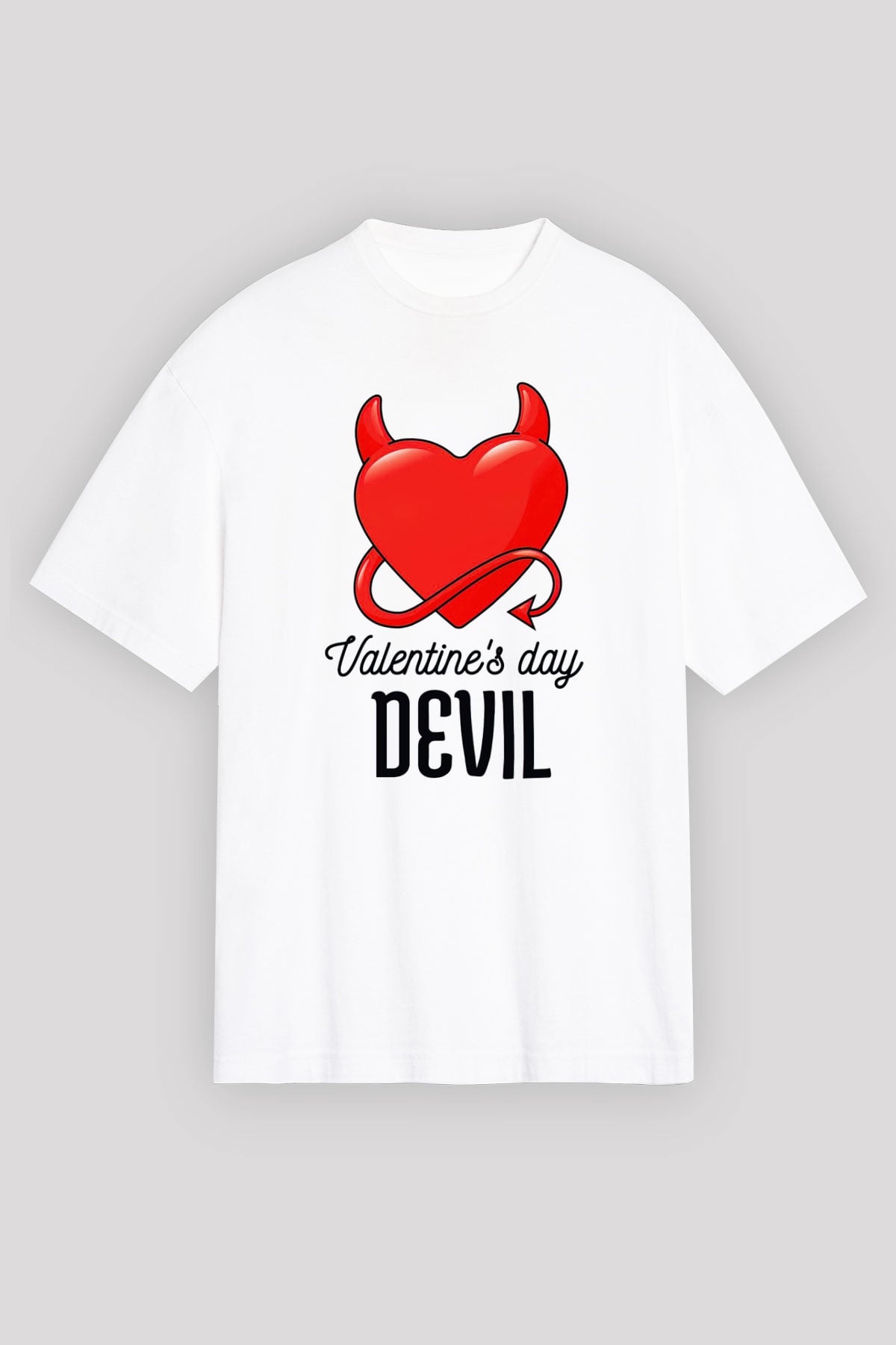 Sevgililer Günü Beyaz Oversize Tişört Oversize T-shirt - TişörtFabrikası