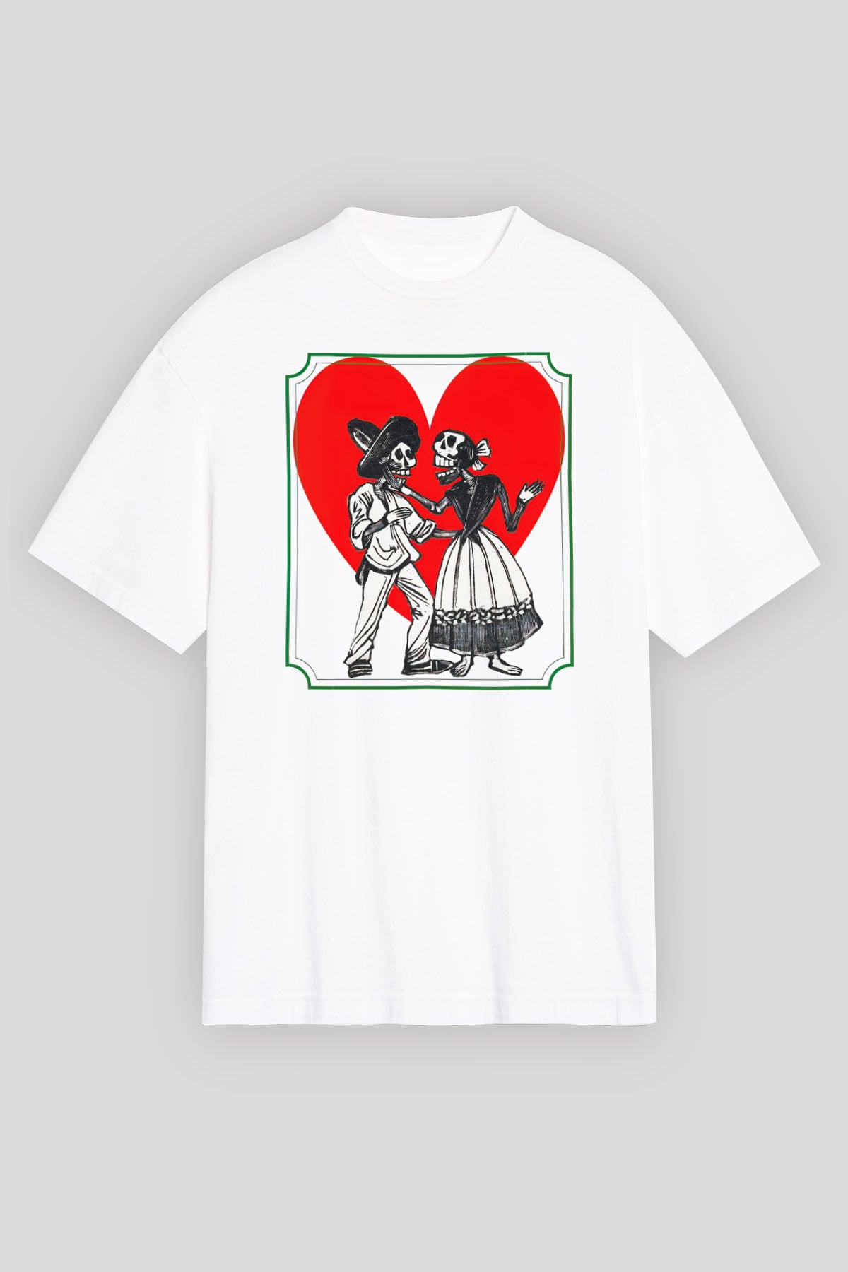 Sevgililer Günü Beyaz Oversize Tişört Oversize T-shirt - TişörtFabrikası