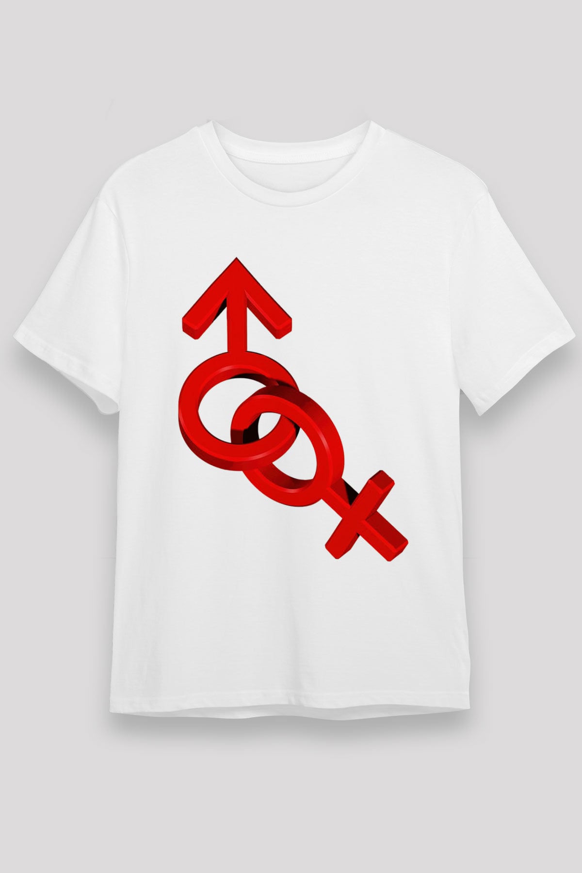 Sevgililer Günü Beyaz Unisex Tişört T-Shirt - TişörtFabrikası