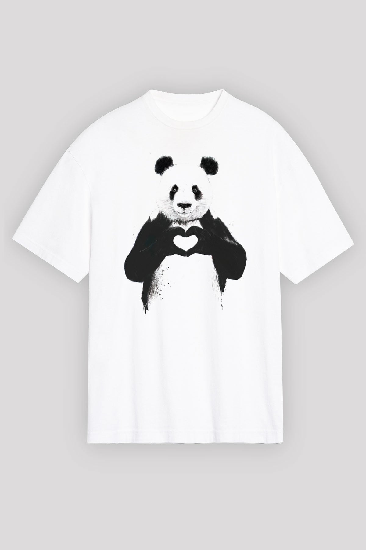Sevgililer Günü Beyaz Oversize Tişört Oversize T-shirt - TişörtFabrikası