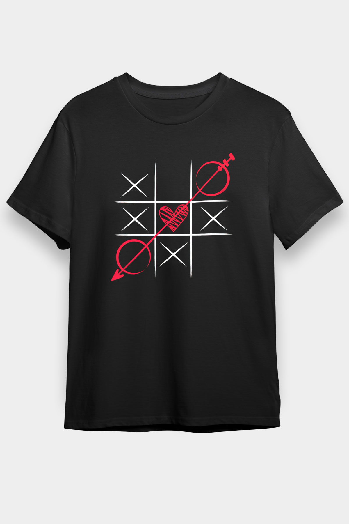 Sevgililer Günü Siyah Unisex Tişört T-Shirt - TişörtFabrikası