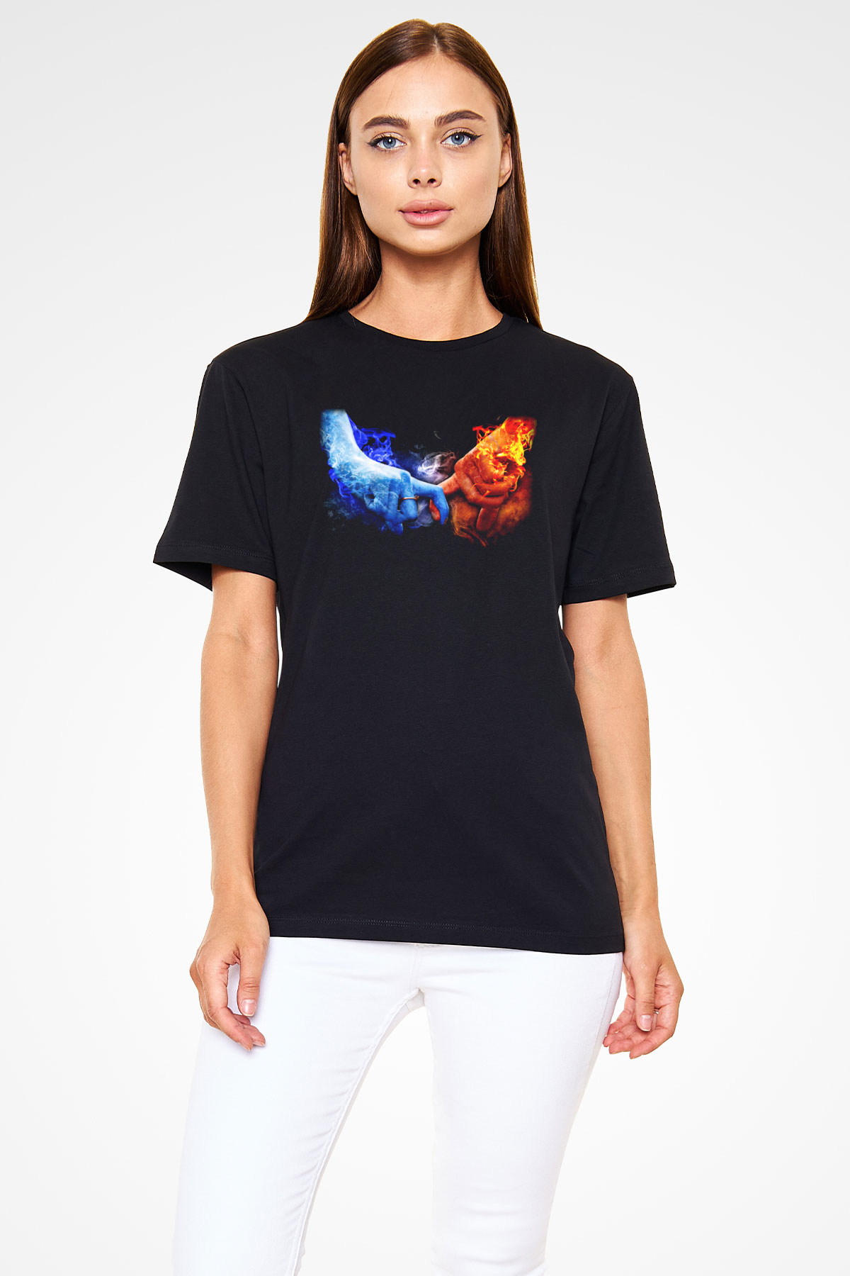 Sevgililer Günü Siyah Unisex Tişört T-Shirt - TişörtFabrikası