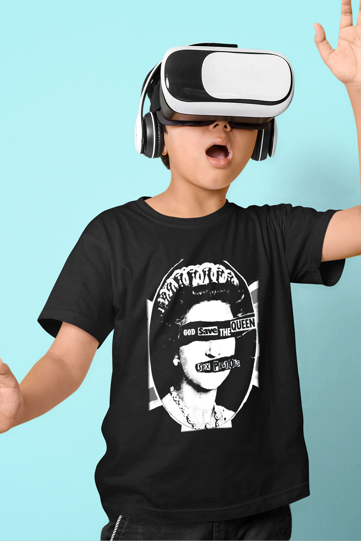 Sex Pistols Baskılı Siyah Unisex Çocuk Tişört