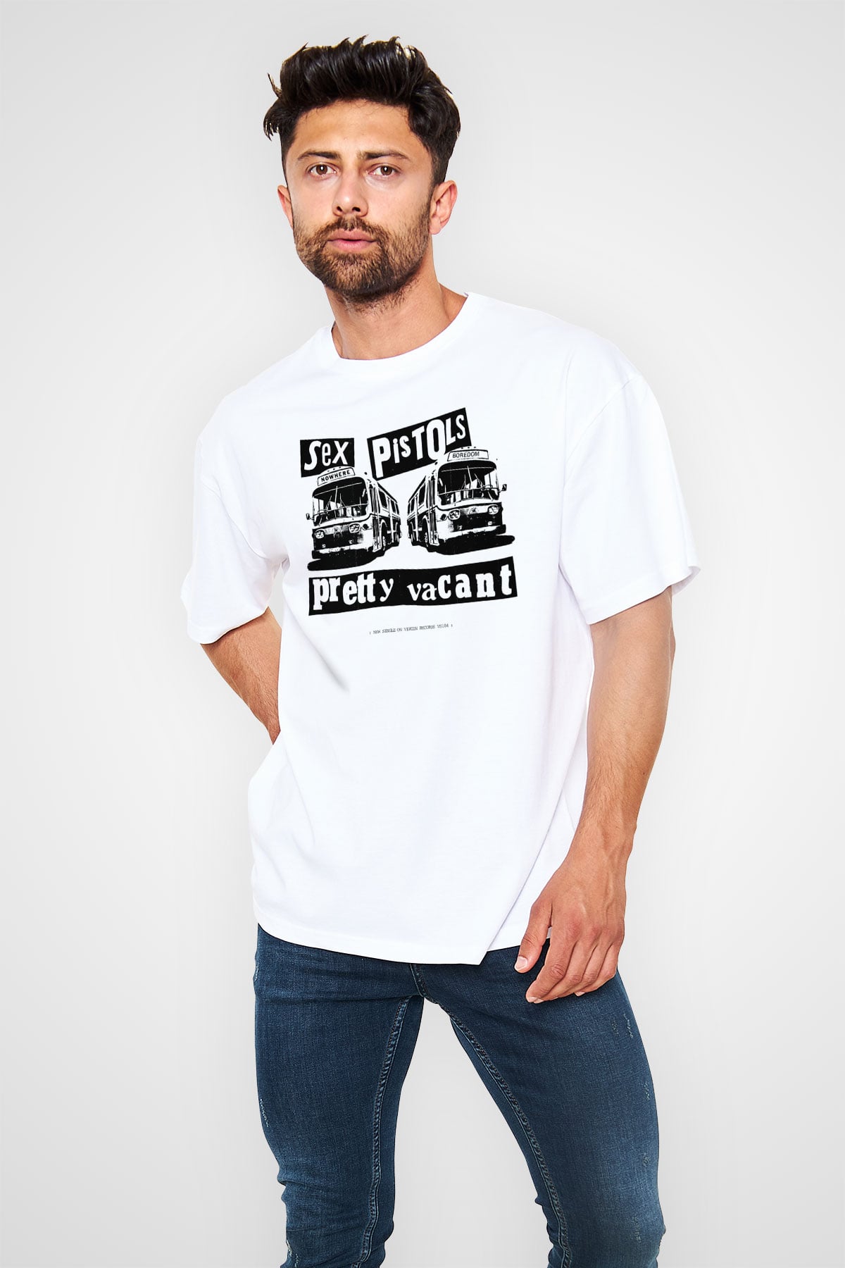 Sex Pistols Beyaz Unisex Oversize Tişört T-Shirt