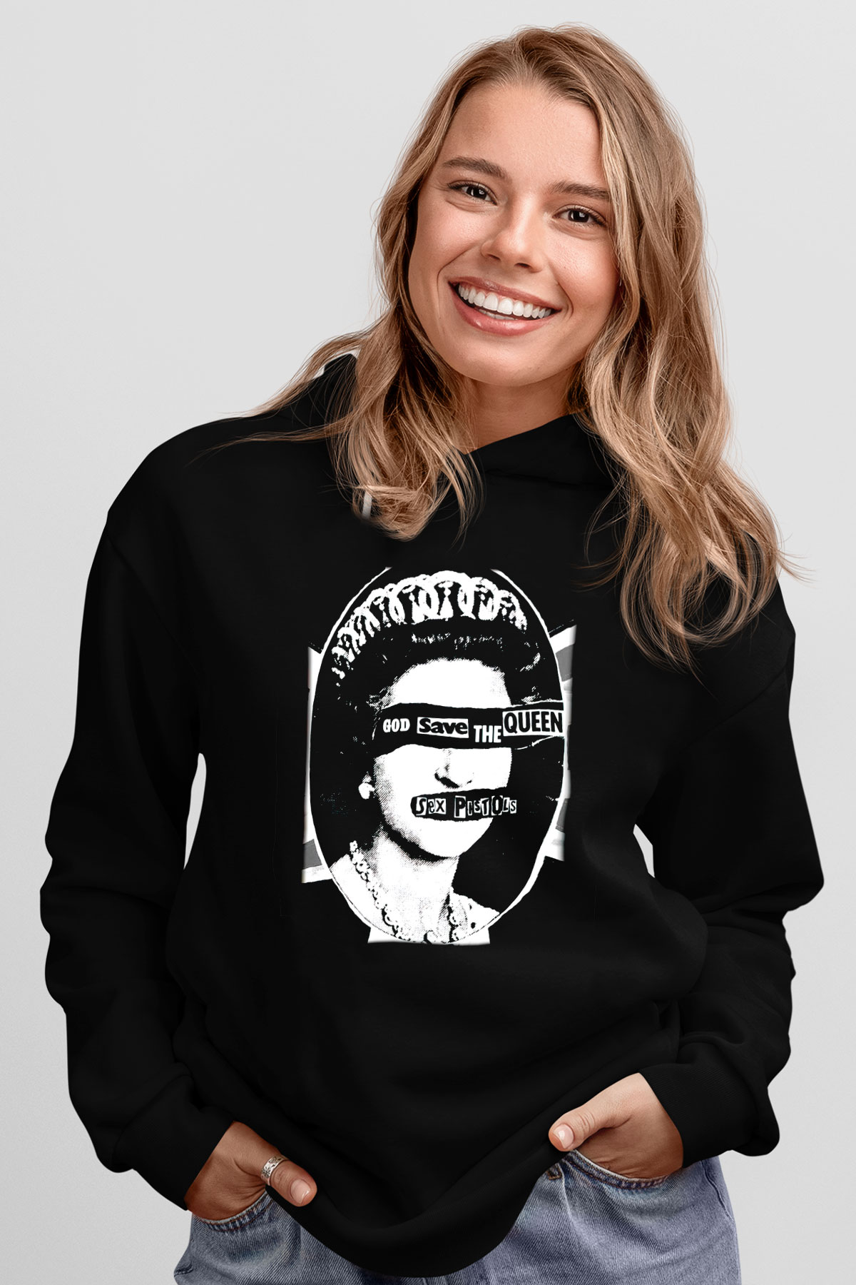 Sex Pistols Siyah Unisex Kapşonlu Sweatshirt