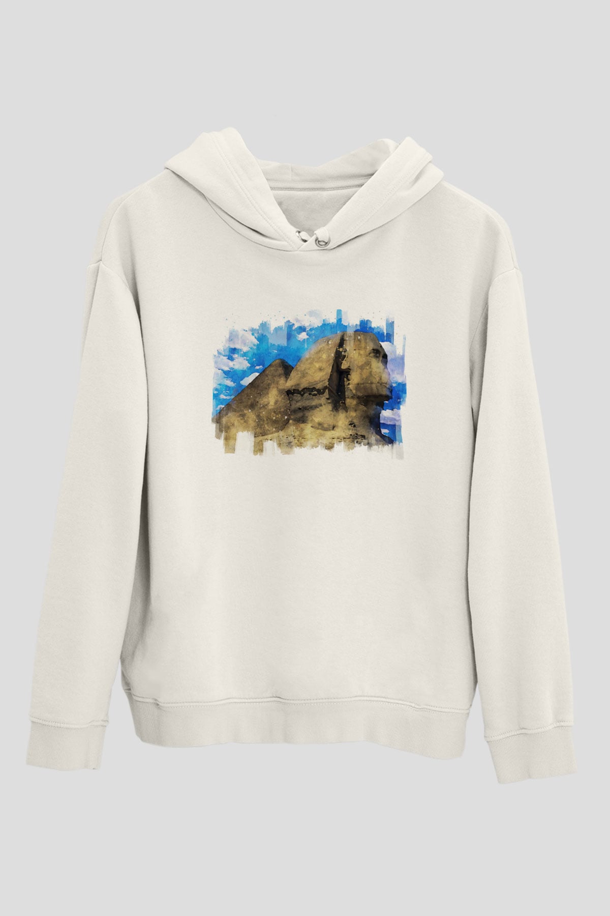 Sfenks Beyaz Unisex Hoodie