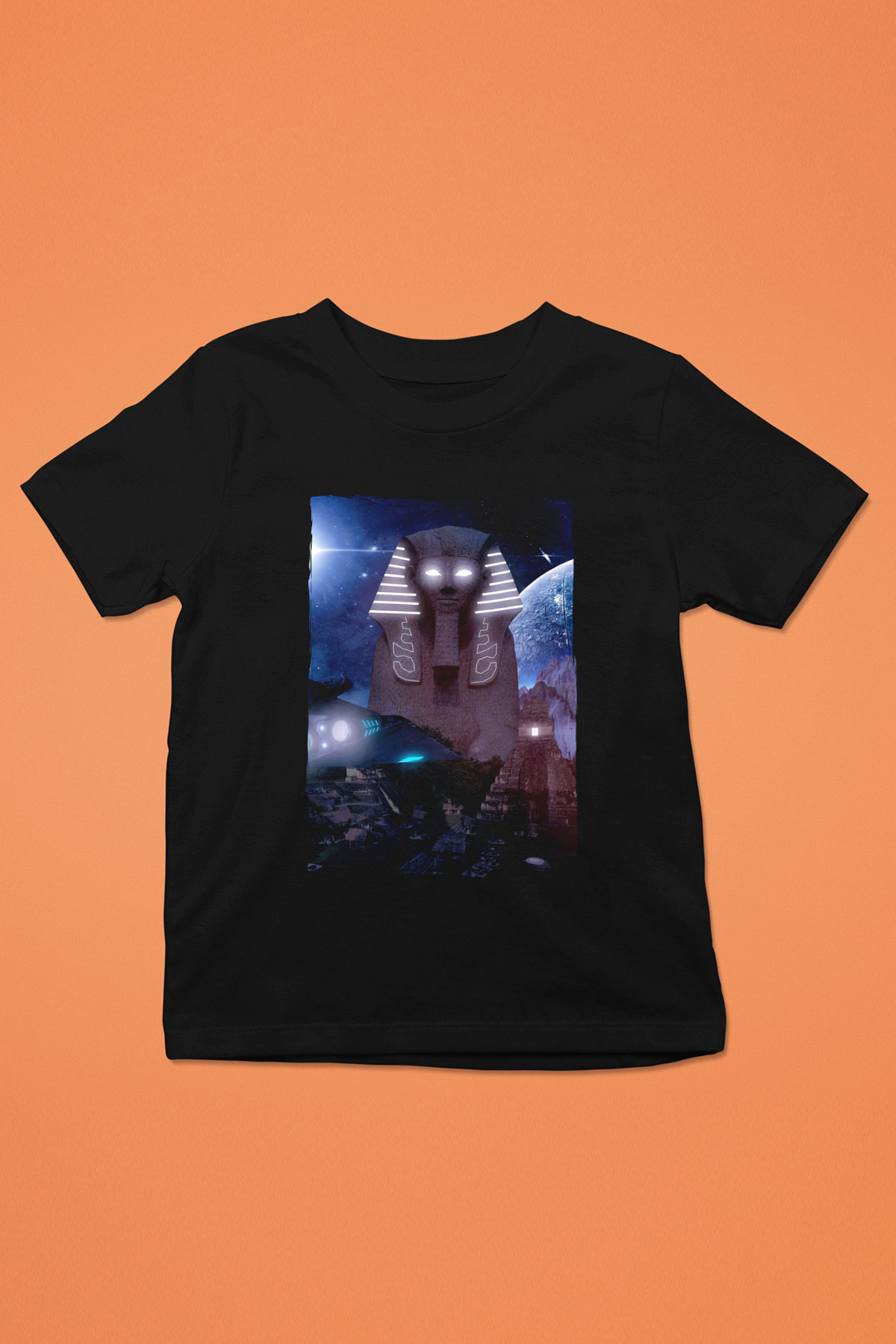 Sfenks Siyah Unisex Çocuk Tişört